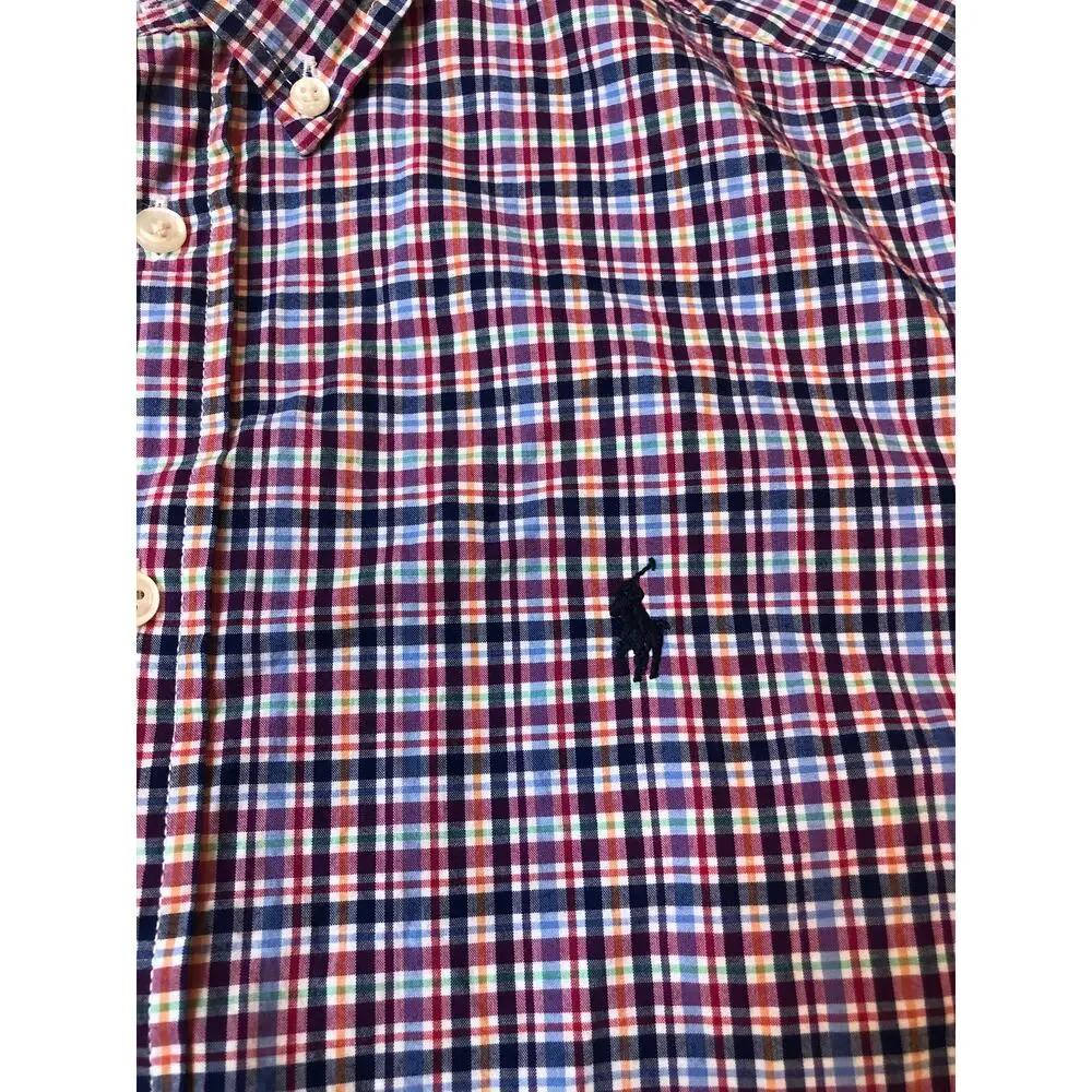 Ralph Lauren Long Sleeved Plaid Top EUC Boys L 14-16